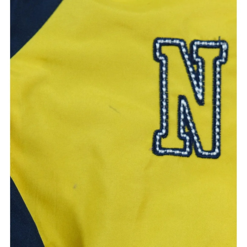 Nike Jacket Kids 4T Yellow Blue White Windbreaker Full Zip Swoosh Logo